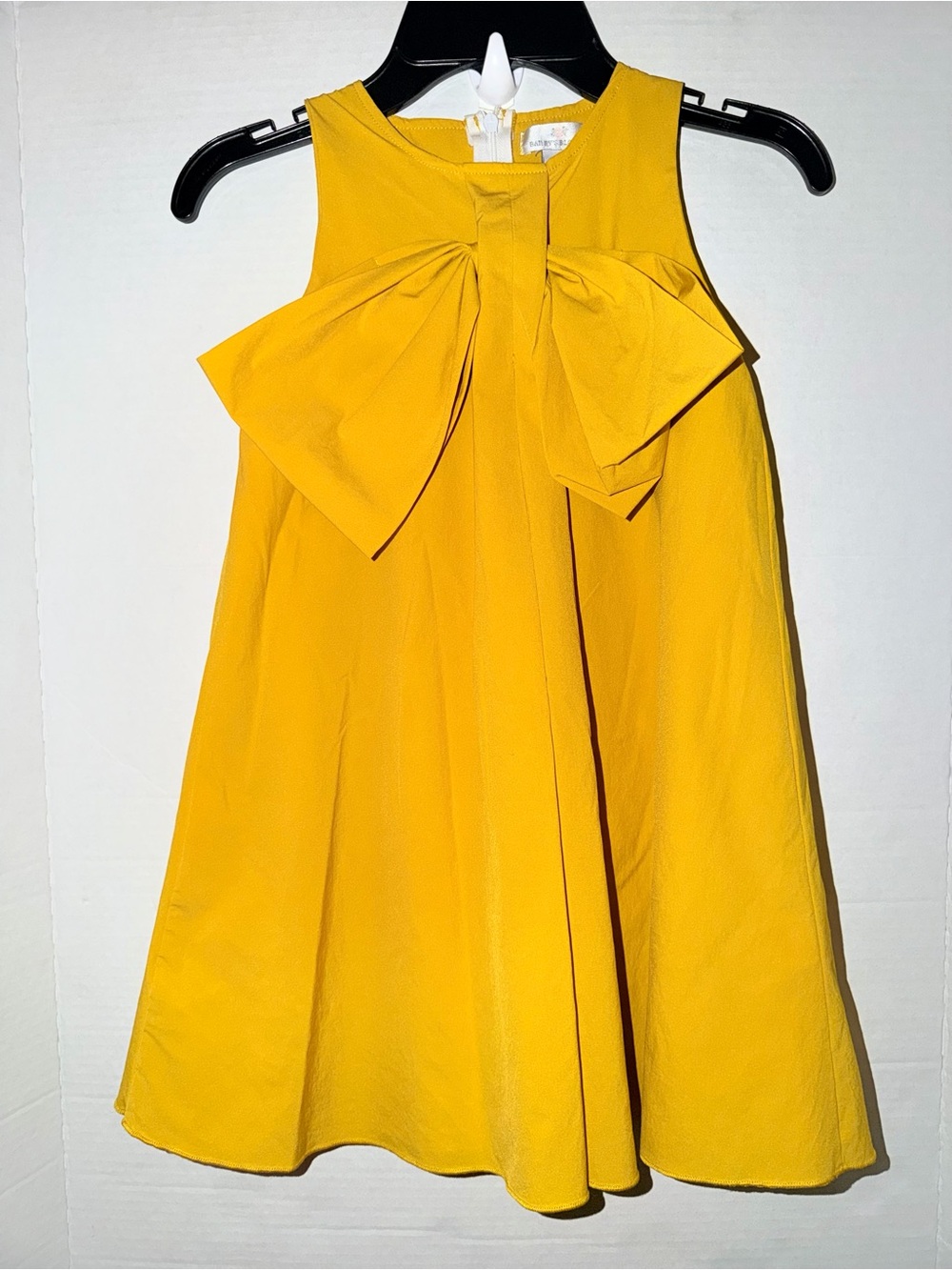 Bailey’s Blossoms Girls 5T Yellow Gold Bow Dress Sleeveless Party